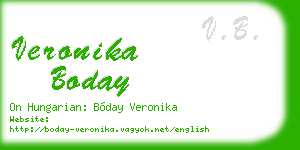 veronika boday business card